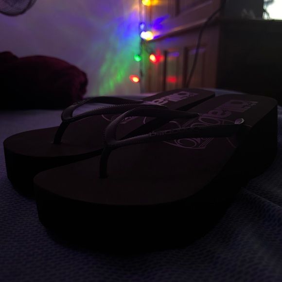 brown billabong wedge flipflops/sandels - Picture 3 of 4